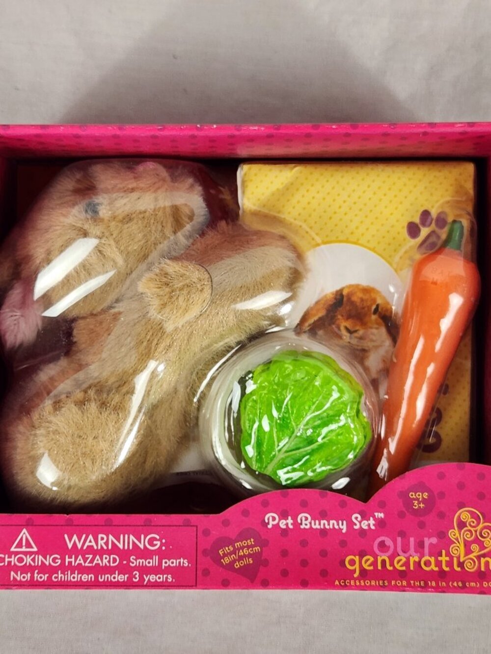 Our Generation Pet Bunny Set Fits 18 inch dolls American Girl  New in Package